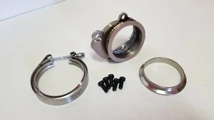 Stainless 3.0" V-band Turbo Downpipe Flange T25 T28 GT28RS GT2860RS GT2871RS CNC - Bild 1 von 4