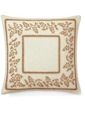 New Ralph Lauren Charleston Roslyn Cream Beaded Decorative Throw Pillow - Image 1 of 3
