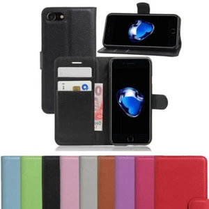Funda tipo billetera de cuero con protección de pantalla de libro abatible para Apple iPhone 6 / 6Plus - Imagen 1 de 8