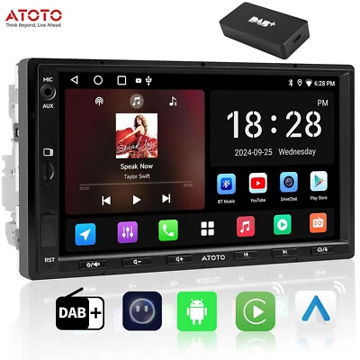 ATOTO A5L DAB 7" Android 2 DIN DAB+ Autoradio GPS Wireless CarPlay&Android Auto - Immagine 1 di 4