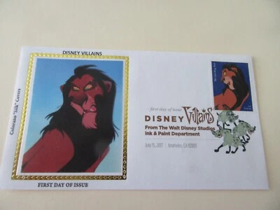 Disney Villain Scar Stamp 2017 Fdc Sc#5222  *[WITH DCP COLOR CANCEL]* Colorano - Image 1 of 2