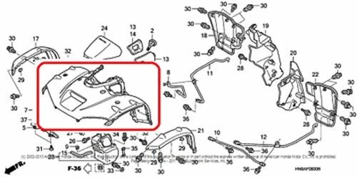 OEM HONDA FOURTRAX RINCON TRX 680 650 FRONT FENDER GREEN OEM NEW FACTORY GENUINE - Image 1 of 1