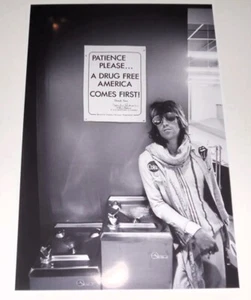 Keith Richards "Drug Free" Rolling Stones 1972 USA Tour Backstage Poster 19"x13" - Picture 1 of 2