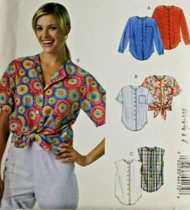Camicia da cucire motivo manica con bottoni McCall's 4417 Misses 8-10-12-14 - Foto 1 di 2
