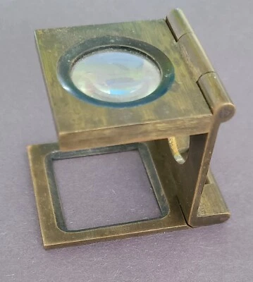 Antique German Bronze or Brass Jewelers Loupe Silk Thread Count Magnifier - Image 1 of 4