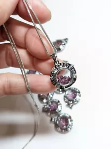 Charms for Jewelry Making PURPLE HEART ROUND 11mm Charm Loose Crystal 12pcs - Picture 1 of 7