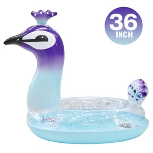 Anillo de natación inflable con brillo flotante para piscina pavo real Victoria 36 - Imagen 1 de 7