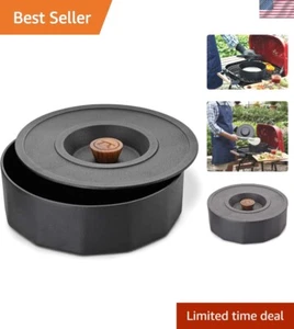 Cast Iron Multi-Purpose Pot, Tortilla and Pancake Warmer, 3 Quart, Black - Picture 1 of 9