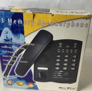 TELTEK Speakerphone T1877 NEW Music Hold Data Port 13 Dialing Memory Data Port - Zdjęcie 1 z 3