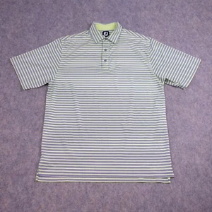 Footjoy FJ Polo Shirt Large Multicolor Striped Golf Casual Mens - Picture 1 of 8