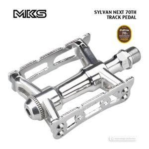 NUEVO MKS SYLVAN TRACK NEXT Aleación Plataforma Urbana Pedales Bicicleta: 9/16" PLATEADO - Imagen 1 de 2