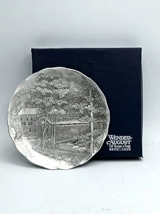 Covered Bridge Wendell August Forge Hammered Aluminum 4.5" Coaster - Picture 1 of 9
