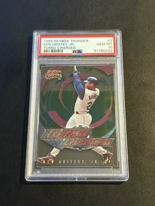 Ken Griffey Jr 1999 Skybox Thunder Turbocharged PSA 10 Gem Mt - Picture 1 of 2