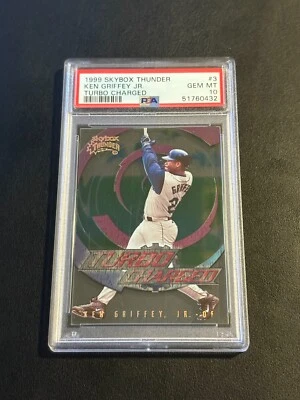 Ken Griffey Jr 1999 Skybox Thunder Turbocharged PSA 10 Gem Mt - Image 1 of 2