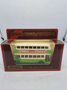 Matchbox Models Of Yesteryear Y-5 Robin New Starch 1930 Leyland Titan TD1 New - Picture 1 of 7