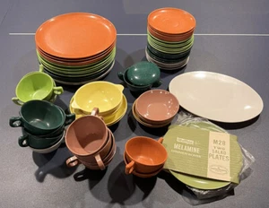 MCM '50er riesige gemischte Menge 61 Stck. Melamin Farbe Flyte Branchell Melmac & mehr - Bild 1 von 18