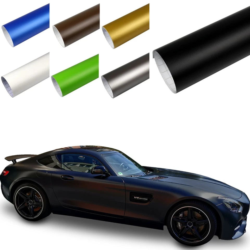 Autofolie Matt Blasenfreie Luftkanal Auto Folie 8€/m² selbstklebend Car Wrapping - Bild 1 von 1