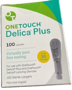 OneTouch Delica Plus 30G Lancets (Pack of 100 Units) Exp 08/31/2029 NEW SEALED - Picture 1 of 4
