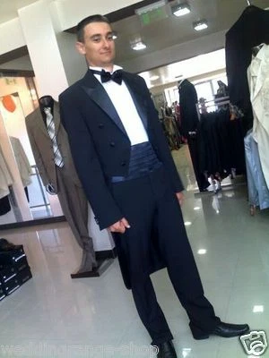 Frack Schwalbenschwanz  Hochzeitsanzug Herrenanzug SCHWARZ 2tl mit Viscose H1500 - Bild 1 von 2