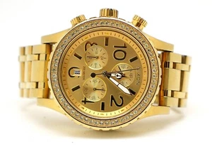 NIXON Refined The 38-20 Chrono Gold Tone Women's Watch NEEDS Battery - Picture 1 of 7