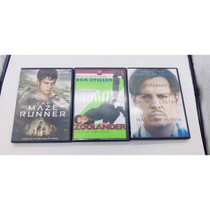 Movie Lot The Maze Runner ZooLander Transcendence Ben Stiller Johnny Depp 3 DVDs - Imagen 1 de 8