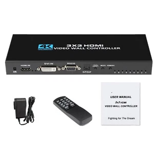 Controlador de pared de video procesador 4K DVI HDMI 1X9 divisor de pantalla 1 en 9 salidas 3X3 - Imagen 1 de 16