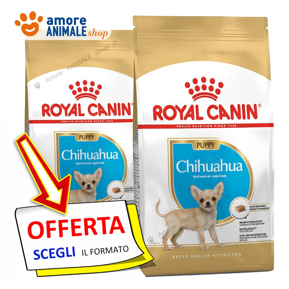 Royal Canin Dog → Puppy, CHIHUAHUA - 500 gr / 1,5 kg - Crocchette Cane, Per Cani