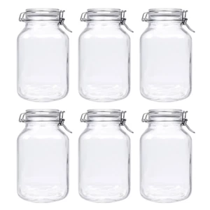 6x 3000 ml Drahtbügelglas Fido Vorratsglas für Nudeln, Mehl, Müsli, Kaffeebohnen - Bild 1 von 3