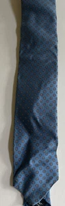 Vintage 80er Robert Talbott Seide Herren Krawatte blau mit Schweizer Punkten handgenäht - Bild 1 von 7