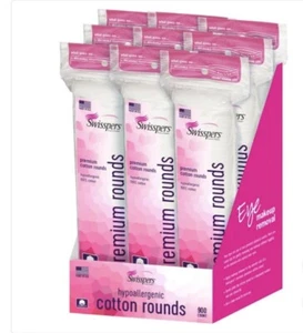 Swisspers Premium Hypoallergen 100% Reine Baumwolle Premium Runden, 900 Stück - Bild 1 von 4