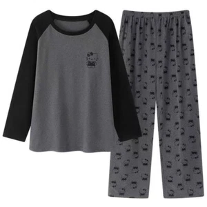 Cute Womens Pajamas Set Long Sleeve Sleepwear Top and Jogger Pants Loungewear - Picture 1 of 6
