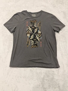 Lucky Brand King Of Diamonds T-Shirt Short Sleeve Size Large - Picture 1 of 6