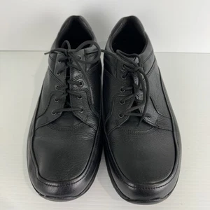 Mens Rockport Edge Hill Walking Shoes Sz 8.5W Wide Used Black Leather K70166 - Picture 1 of 8