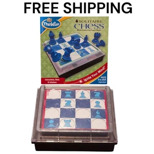 NEU Solitär Schach von Thinkfun 60 strategische Fähigkeiten Aufbau Herausforderungen Unterricht - Bild 1 von 8