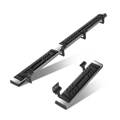Fit 15-24 Ford Transit-150 6.5" Rectangular Flat Board Step Bar Running Boards - Image 1 of 4