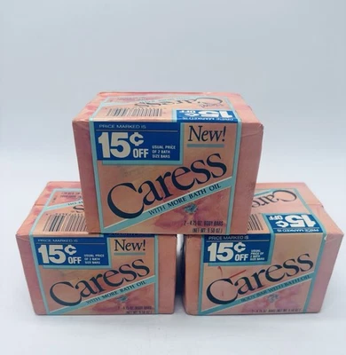 Винтажное увлажняющее мыло для тела Caress Peach 6 батончиков масло для ванны - Изображение 1 из 4