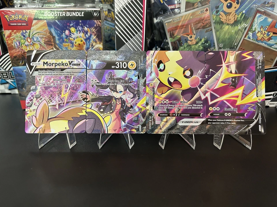 Morpeko V-Union (-290) (Set of 4) SWSH290 SWSH: Sword & Shield Promo Cards Holo✨ - Image 1 of 4