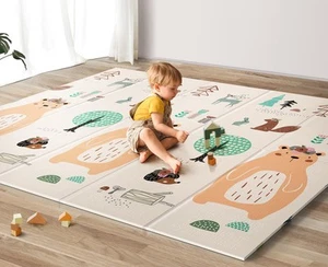Foldable Baby Play Mat, Extra Large Waterproof Activity Playmats for Babies,T... - Picture 1 of 7