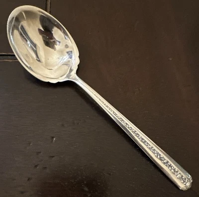 Cuchara de azúcar rosa Rambler de plata esterlina 1937 Towle Foto 1 de 3