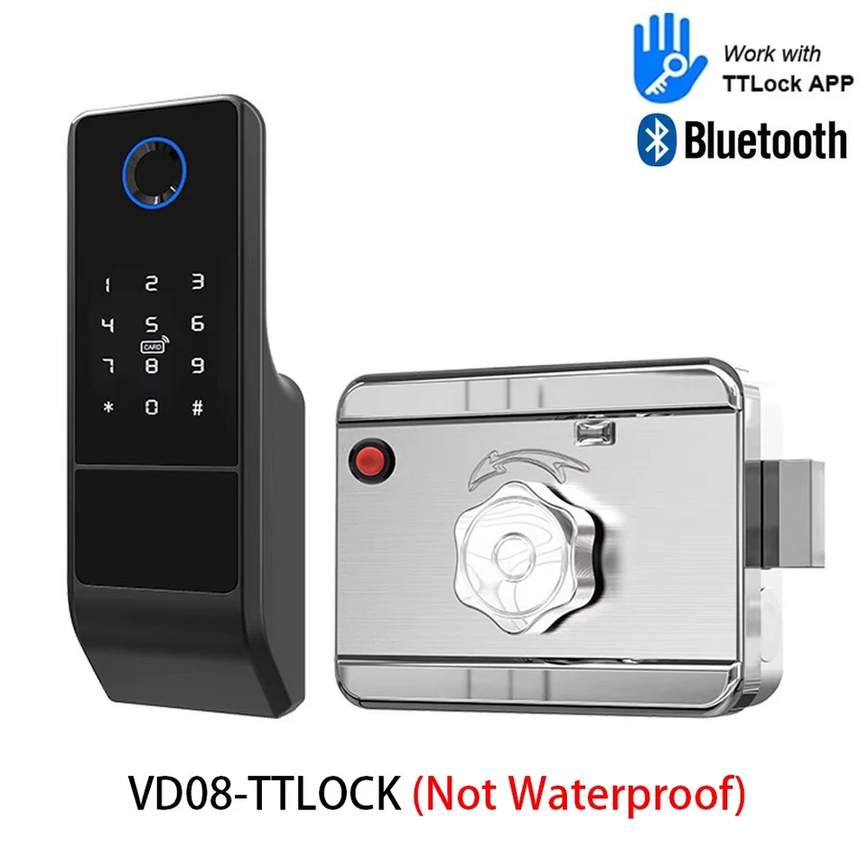 Impermeabile Ttlock Impronte Digitali Smart Door Lock Cancello Esterno Bluetooth - Immagine 1 di 4