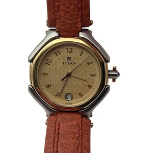 Titan Women's Quartz 28mm Watch E 193 India - WR 30M New Battery Adjustable Band - Picture 1 of 10