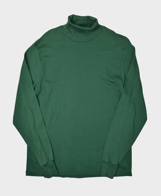 Camisa De Colección Doble Plegable Para Hombres XL Verde Cuello Alto Capa Base Manga Larga En Blanco Foto 1 de 4