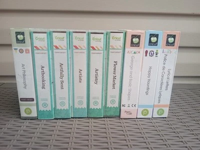 Cricut Sets - YOU PICK - $8.00 Each Set. Includes Cartridge, Overlay, Booklet - Image 1 of 4