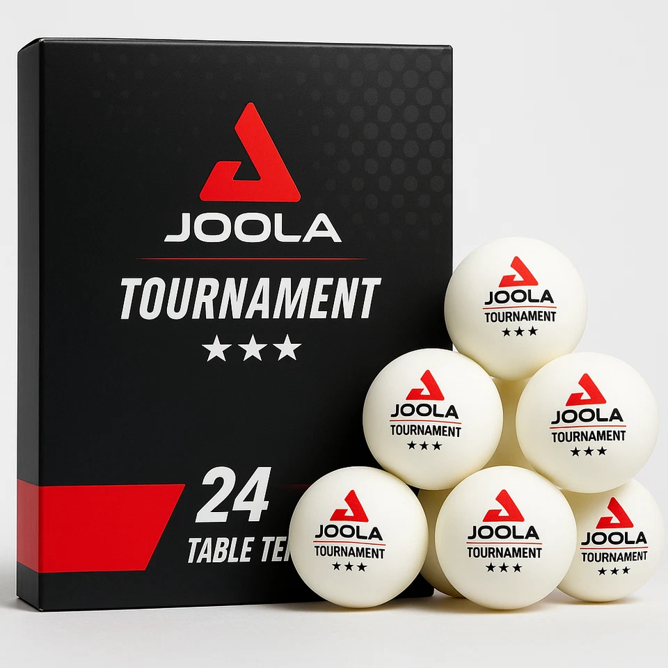Joola Tournament 3 Sterne Tischtennisbälle 24 Stk ABS40 Weiß