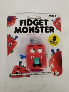 FIDGET MONSTER Toy Twist Cranks Clicks Spins Reduce Stress - Picture 1 of 2