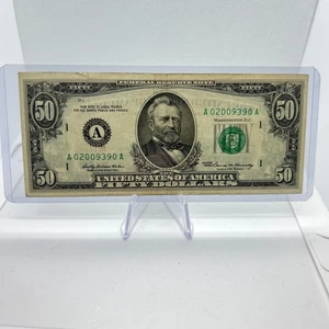 Old Design $50 Dollar Bill Series 1969 (02009390) Old US Paper Currency - Picture 1 of 2
