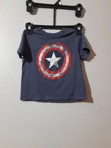Marvel Captian America Kids Tshirt Blue Boys Size 3T  Super Heroes Play Park - Picture 1 of 4
