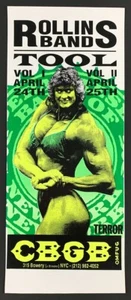 Herramienta PÓSTER Rollins Band 1992 CBGB Nueva York Serigrafía Raro Herramienta Temprana por Terror - Imagen 1 de 1
