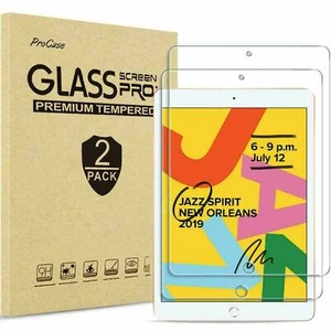 Apple iPad 10.2 8/9th Generation Tempered Glass Screen Protector 2 Pack (2021)  - Picture 1 of 7