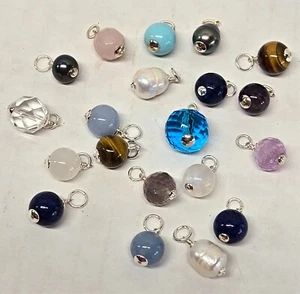 Sterling Silver Gemstone 'Sami' Add-a-Charm Pendant Charm - Picture 1 of 45